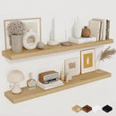 Fun Memories Floating Shelves for Wall, 40" Rustic Wood Deep Wall Mounted Shelves with Invisible Brackets for Decor & Storage, Floating Shelf for Living Room, Bathroom (Oak, Set of 2) by CozyNest Decor