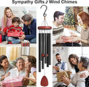 Large Aluminium Wind Chimes Outside, Soothing Melodic Memorial Sympathy Wind Chime, Suitable Outdoor Garden Decor, Gift for Mom Women Neighbors (Black Wind Chimes-36 in) by CozyNest Decor