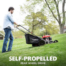Self Propelled Gas Lawn Mower, 21" with 170cc 4-Cycle OHV Engine 3-in-1 RWD Self-Propelled Lawn Mower (AV8621S1) by GreenHaven Gardens