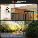 Solar Spot Lights Outdoor, 21 LEDs Solar Outdoor Lights Auto On/Off with 3 Modes, IP67 Waterproof Solar Yard Spotlight Landscape Lighting Garden Wall Lights, 2-in-1 Solar Powered Lights, 2Pack by GreenHaven Gardens