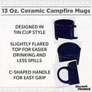 DISCOUNT PROMOS Ceramic Campfire Coffee Mugs 13 oz. Set of 10, Bulk Pack - Perfect for Tea, Espresso, Cappuccino, Hot Cocoa - Blue by TinyTreasures Baby Boutique