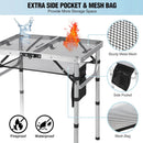 RedSwing Folding Grill Table, Lightweight Height Adjustable Aluminum Table with Mesh Desktop and Mesh Bag for Outdoor Camping Picnic BBQ, 2 Feet, Sliver by GreenHaven Gardens