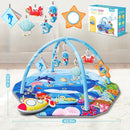 Baby Gym Play Mat, 8-in-1 Ocean Theme Tummy Time Mat & Ball Pit, Washable Baby Activity Play Mat for Visual, Hearing, Sensory, Motor Development, Baby Toys Gift for Toddler Infant 0-3-6-9-12-18 Months by TinyTreasures Baby Boutique