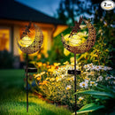 Fairy Moon Solar Lights Outdoor Garden Stakes, Waterproof Metal Decor Gifts for Women Mom, Art Moon Sculpture for Yard, Patio, Garden, Porch, 2 Pack by GreenHaven Gardens