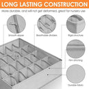 6 Pack Sock Underwear Drawer Organizer Dividers, 58 Cell Foldable Fabric Dresser Closet Organizers and Storage Bins for Clothing, Baby Clothes, Bra, Panty, Scarf, Ties (Grey) by CozyNest Decor