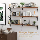 Heimlove 48 Inch Large Wall Bookshelves Set of 3, Wall Mounted Bookshelves,Heavy Duty Wooden Shelves for Living Room,Bedroom,Kitchen,Laundry Room Storage & Decor by CozyNest Decor