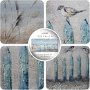 amatop Large Living Room Wall Art Hand-Painted 3D Seascape Canvas Oil Painting Ocean Beach Coastal Picture Artwork for Home Decorations Bedroom Office Décor 48x24inch by CozyNest Decor