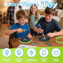 STEM DIY Toys Hand Assembly Electronic Spin the Wheel | Science Craft Kit for Kids Ages 8-9-10-11-12-13-14-15+ Years Old | Educational Gifts for Boys&Girls | Video Guide|(Fire Wheel-Fluorescent Green) by TinyTreasures Baby Boutique