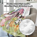 Custom Nursery Crib Bedding Set: Personalized Name 4 Piece Animal House Design Baby Crib Sets for Girls - Toddler Double Layer Blanket Set, Comfortable Crib Bed Sheets for Baby Toddlers by TinyTreasures Baby Boutique