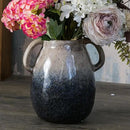 Brown Gradient Ceramic Vase with 2 Handles, Modern Farmhouse Decor, Rustic Terracotta Pottery, Decorative Flower Vases, Clay Small Vase, Centerpiece for Dining Table - 7 Inch Tall by GreenHaven Gardens