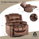 Recliner Chair Rocker Modern Ergonomic Lounge 360 Degree Swivel Single Sofa Seat Living Room Lounge Recliners on Clearance Foam Filling by CozyNest Decor