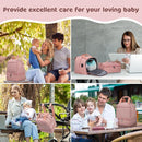 Pump Bag, Breast Pump Carrying Bags with Ice Pack & Waterproof Mat, Breast Pump Bag Compatible with Spectra S1 S2, Pumping Bags Milk Bottle Cooler for Work Travel Camping, Pink by TinyTreasures Baby Boutique