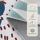 Lahome Washable Area Rug 5x7 - Non-Slip Soft Carpet for Bedroom Ultra-Thin Stain Resistant Rug for Living Room Throw Cute Kids Nursery Rug, Boho Botanical Print Indoor Rugs for Entryway Office by TinyTreasures Baby Boutique