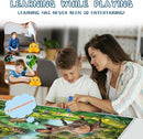 Interactive Dinosaur Toys Learning Poster, Dinosaur Talking Poster, Bilingual Dinosaur Talking Educational Children Toy with Sound Effects, Dinosaur Toys for Ages 3-12, Best Dinosaur Party Gift by TinyTreasures Baby Boutique