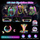148 PCS Glow in the Dark Party Supplies, 16PCS Foam Glow Sticks, 16PCS LED Glasses,100PCS Glow Sticks Bracelets and 16Pcs LED Hair Clips Fiber Optic for Glow Party, Wedding, Halloween Party by TinyTreasures Baby Boutique