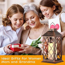 2 Pack Solar Lantern Outdoor Waterproof Garden Decor Hanging Lanterns Birthday Gifts for Women Mom 11" LED Flickering Flameless Candle Christmas Table Lights for Yard, Patio, Porch, Backyard by GreenHaven Gardens