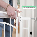 Ingenuity Decorative Extra Tall Baby Gate & Dog Gate, 28.5"-48" Wide, 36" Tall, Hardware or Pressure Mounted, Install on Top or Bottom of Stairs, Banister, or Doorway - White by TinyTreasures Baby Boutique