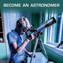 NASA Lunar Telescope for Kids – 90x Magnification, Includes Two Eyepieces, Tabletop Tripod, and Finder Scope- Kids Telescope for Astronomy Beginners, Space Toys, NASA Gifts (Amazon Exclusive) by TinyTreasures Baby Boutique