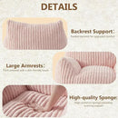 Giant Bean Bag Chairs for Adults Teens, Large Bean Bag Sofa Chairs with Filling Comfy Fuzzy BeanBag Chair with Armrests for Bedroom Living Room Reading by CozyNest Decor