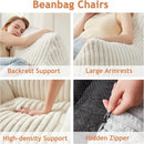 Giant Bean Bag Chairs for Adults with Filling Plush Fluffy Bean Bag Chairs for Teens with Armrests Comfy BeanBag Lazy Couch Sofa Chair for Bedroom Living Room Reading by CozyNest Decor