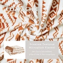 CASAAGUSTO Boho Throw Blanket - Terrcotta Decorative Blankets with Tassel, Printed Flannel Bohemian Blanket for Chair, Bed, Sofa, Couch(50 * 60, Terrcotta) by CozyNest Decor