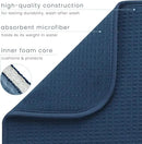 S&T INC. Dish Drying Mat, 16” x 18”, Absorbent Microfiber Kitchen Counter Mat, Dish Drying Pad for Dishes, Utensils, Pots and Pans, Large, Navy by CozyNest Decor