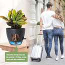 10/9/8 inch Self Watering Pots, Set of 3 Plastic Planters with Mesh Drainage Holes and Deep Reservoir for Indoor Outdoor Garden Plants and Flowers, Black Speckles by GreenHaven Gardens