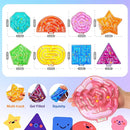 Sensory Fidget Toys for Kids: 8 Pack Gel-Filled Maze Squeeze for Children - Calming Autism Toys for Classroom by TinyTreasures Baby Boutique