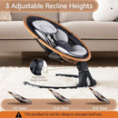 LAREX Baby Swing to Toddler Electric Infant Swing Portable for Newborn Boy Girl, 5 Sway Speeds with Remote Control, 12 Preset Melodies and Bluetooth, 0-6 Months Max 20 Lbs (Gray) by TinyTreasures Baby Boutique