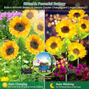 Outdoor Solar Garden Lights, 2024 Upgraded Waterproof Outdoor Solar Lights with 9 Bigger & Brighter Sunflowers, Garden Lights Solar Powered Outdoor Lights for Outside Patio Yard Decorations by GreenHaven Gardens