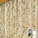 suddus 200 LED Vine with Light Plug in, 6.5ft x 6.5ft Pothos Fairy Curtain Lights with Remote, Leaf Fairy Lights for Wall,Bedroom, Dorm, Wedding, Party, Indoor Decor(Warm White) by CozyNest Decor