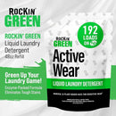 Rockin' Green Laundry Detergent, Plant based, All Natural Laundry Detergent Powder, Vegan and Biodegradable Odor Fighter, Safe for Sensitive Skin (Liquid Laundry Detergent 192 Loads - Unscented) by TinyTreasures Baby Boutique