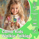 Qniglo Walkie Talkies for Kids Rechargeable 2 Pack,Camouflage Walky Talky for Children's Day Christmas Birthday Gifts Toys for Age 3-12 Boys Girls by TinyTreasures Baby Boutique