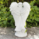 Solar Angel Garden Statue, Angel Figurine Outdoor Decor with Warm White Solar Lantern Garden Angel Figurine Outdoor Statue Waterproof Angel Sculpture Lawn Yard Art Patio Ornament Housewarming Gift by CozyNest Decor