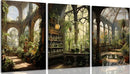3pcs Framed William Morris Green Plants Canvas Wall Art Medieval Castle Posters Prints Gothictalian Landscape Painting Pictures Paintings Wall Decor for Living Room Bathroom Bedroom Decoration by CozyNest Decor
