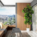 7.3ft Artificial Fiddle Leaf Fig Tree (87in) with Plastic Nursery Pot Faux Tree, Ficus Lyrata Fake Plant for Office House Farmhouse Living Room Home Decor (Indoor/Outdoor) by CozyNest Decor