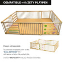Compatible Baby Play Mat - PU Leather, Foam - Waterproof, Easy to Clean - Plush, High Density Foam - 1.5" Thick - 24" Wide - Colored, Beige - 10-Panel by TinyTreasures Baby Boutique