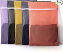 5Pcs Sturdy Mesh Laundry Bags for Delicates, Lingerie, Bras, Travel and Organzie - 5 Color(14x20 Inch) by TinyTreasures Baby Boutique
