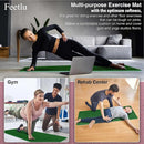 Extra Thick Exercise Yoga Mat with Strap - 2/5 Inch (10MM), Non-Slip Workout Mat for Yoga, Pilates, and Floor Exercises by TinyTreasures Baby Boutique