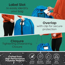 reperkid Medium Stroller Bag for Airplane Travel, Blue, 42" H x26 W x13 D, Fits Most Single Strollers Including Jogging & Standard Models – Premium Waterproof Cover, Adjustable Shoulder Straps by TinyTreasures Baby Boutique