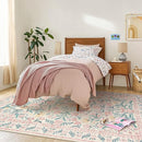 Wonnitar 8 x 10 Area Rugs for Living Room, Boho Large Washable Bedroom Rug 8x10, Soft Pink Floral Carpet Non Slip, Low Pile Indoor Carpet for Girls Room Playroom Nursery by TinyTreasures Baby Boutique