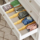 BAMEOS 4" High Drawer Dividers Bamboo Separators Organization Expandable Organizers for Kitchen Bedroom Bathroom Dresser Office 4-pack by CozyNest Decor
