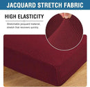 H.VERSAILTEX Super Stretch Individual Chaise Cover Sectional Couch Covers for L Shaped Sofa Both Left/Right Featuring Thick Jacquard Textured Twill Fabric (1 Piece Chaise Cover, Burgundy Red) by CozyNest Decor