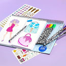 Fashion Angels Fashion & Accessory Design Sketch Set, Includes Sketch Pad with Stickers & Markers, Ultimate Fashion Design Sketch Book for Girls by TinyTreasures Baby Boutique