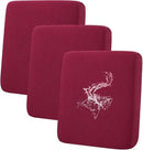 hyha Waterproof Couch Cushion Covers for Pets, Non Slip Sofa Seat Cover for Dogs Washable, Soft Thick Stretch Jacquard Fabric, Sofa Slipcovers with Elastic Bottom (3 Pieces, Wine Red) by CozyNest Decor