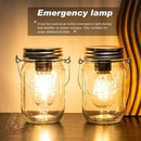 MJ Outdoor Mason Jar Lights Hanging Battery Operated Lamp Timer Cordless Lamps 2-Pack LED Decorative Garden Lanterns Glass Light for Patio Camping Courtyard Backyard Tree Hallway Stairs( Transparent) by GreenHaven Gardens