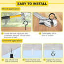 Hooks for Outdoor String Lights, 20 Pack Cup Screw Hooks for Hanging Plants Fairy Led Party Christmas Lights Garage Wind Chimes Black Q Hanger with Safety Buckle Design Easy to Release by GreenHaven Gardens