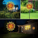 Solar Wind Spinners for Yard and Garden - 60.3 Inch 360° Metal Sun Wind Sculptures Outdoor Clearance Kinetic Windmills with Vine String Shining LED Lights for Patio, Lawn Xmas Garden Decoration by CozyNest Decor