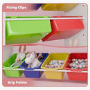 Xilingol Kids Toy Storage Organizer W/8 Removable Toy Bins, 4-Tier Toy Organizers W/6 Storage Cubbies, Kid Bookshelf and Toy Storage for Playroom, Bedroom, Kids Room, Classroom by CozyNest Decor