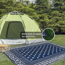Pauwer Waterproof Outdoor Rug 8x10, Reversible Plastic Straw Patio Camping Rug, Indoor Outdoor RV Mat Carpet for Deck, Camper, Porch, Balcony, Backyard, Picnic, Bordered Navy by GreenHaven Gardens